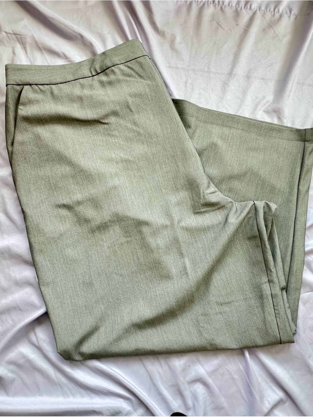 ASOS Curve Light Grey Tailored Straight Trousers